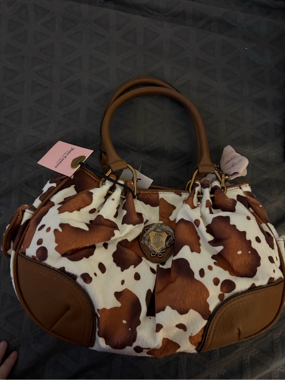 Juicy couture cow print purse